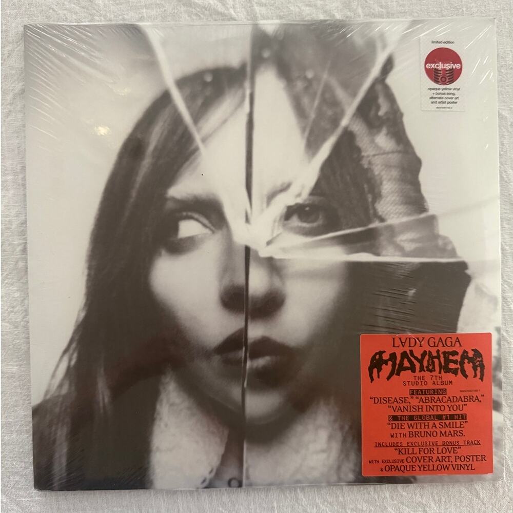 Lady Gaga NWT | Limited edition Mayhem opaque yellow vinyl record album